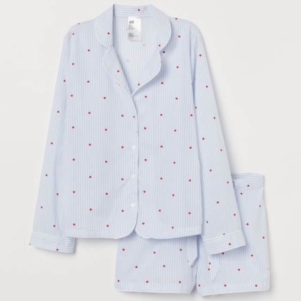 H&M Heart Pajama Set NWOT
